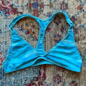 Stone Fox Swim Blue Racerback Bikini Top
